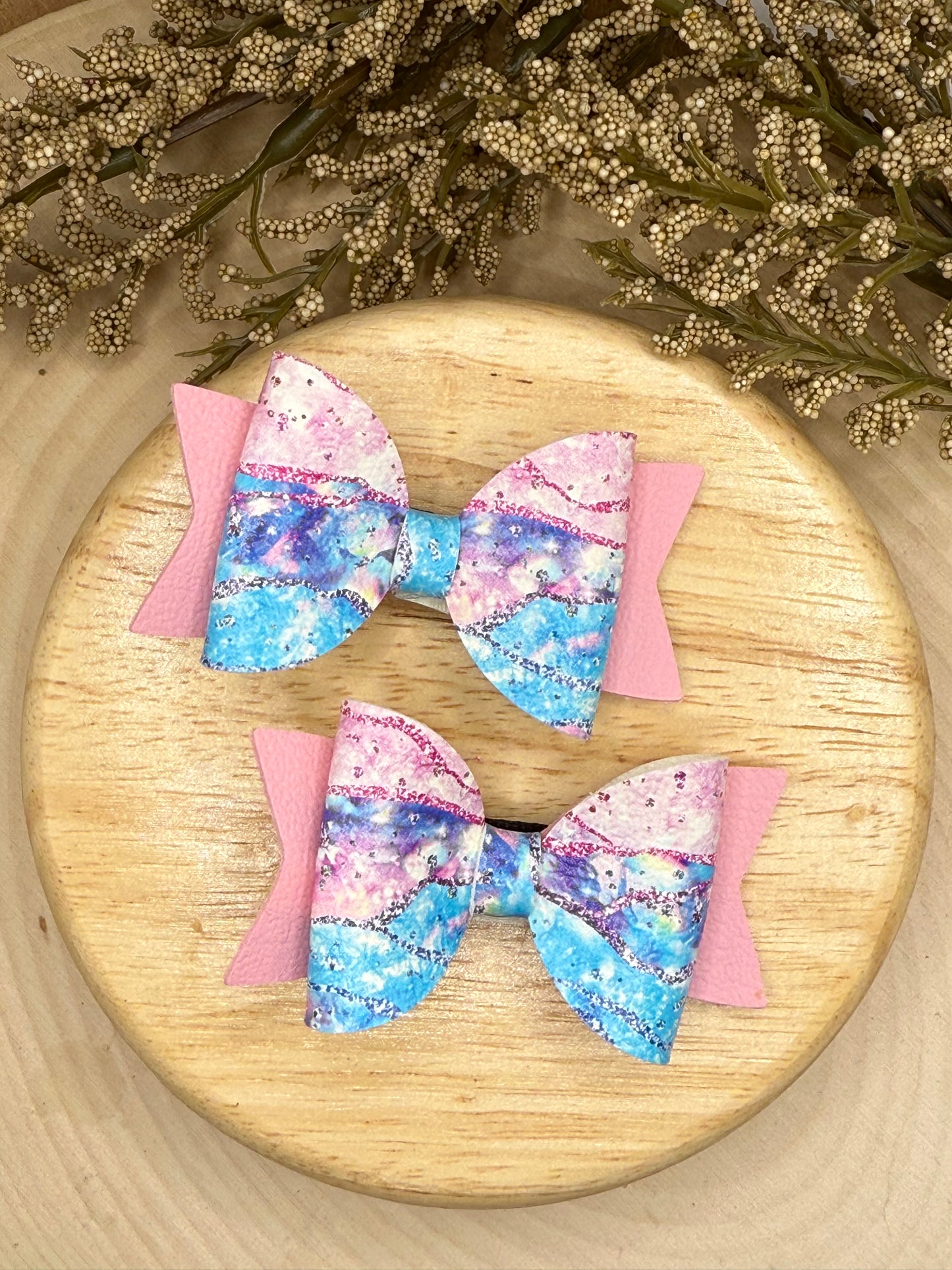 Small Leather Pastel Abstract Piggies