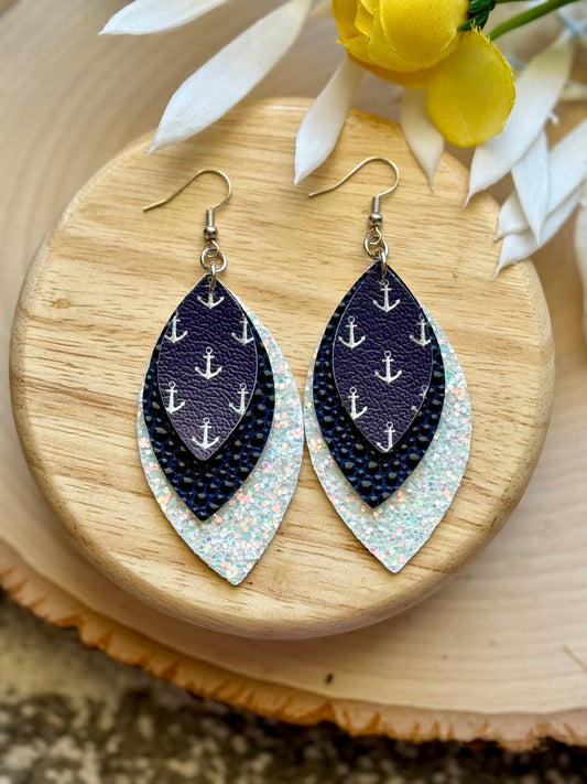 Anchor Leaf Earrings