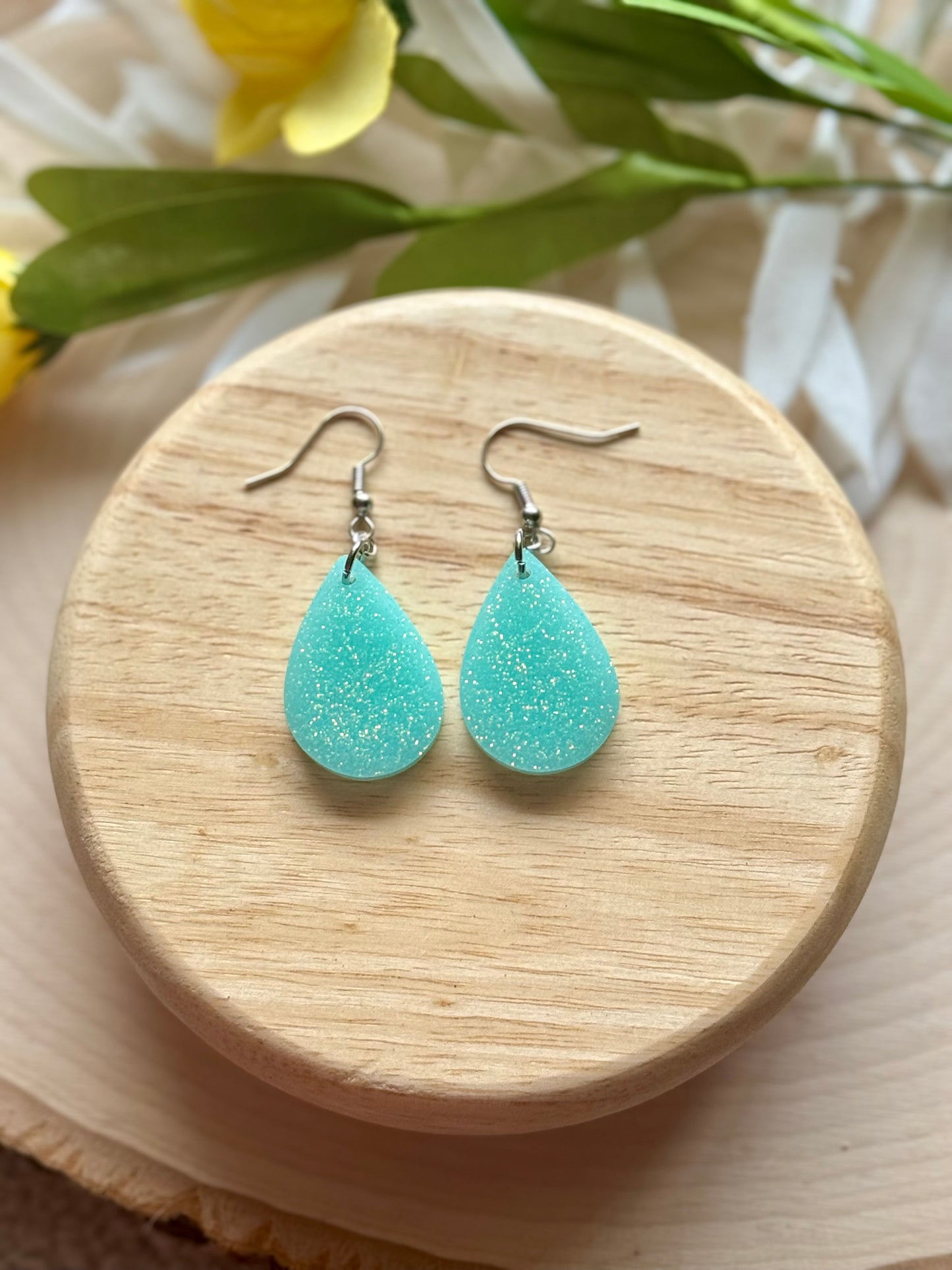 Spring Mini Teardrop Resin Earrings