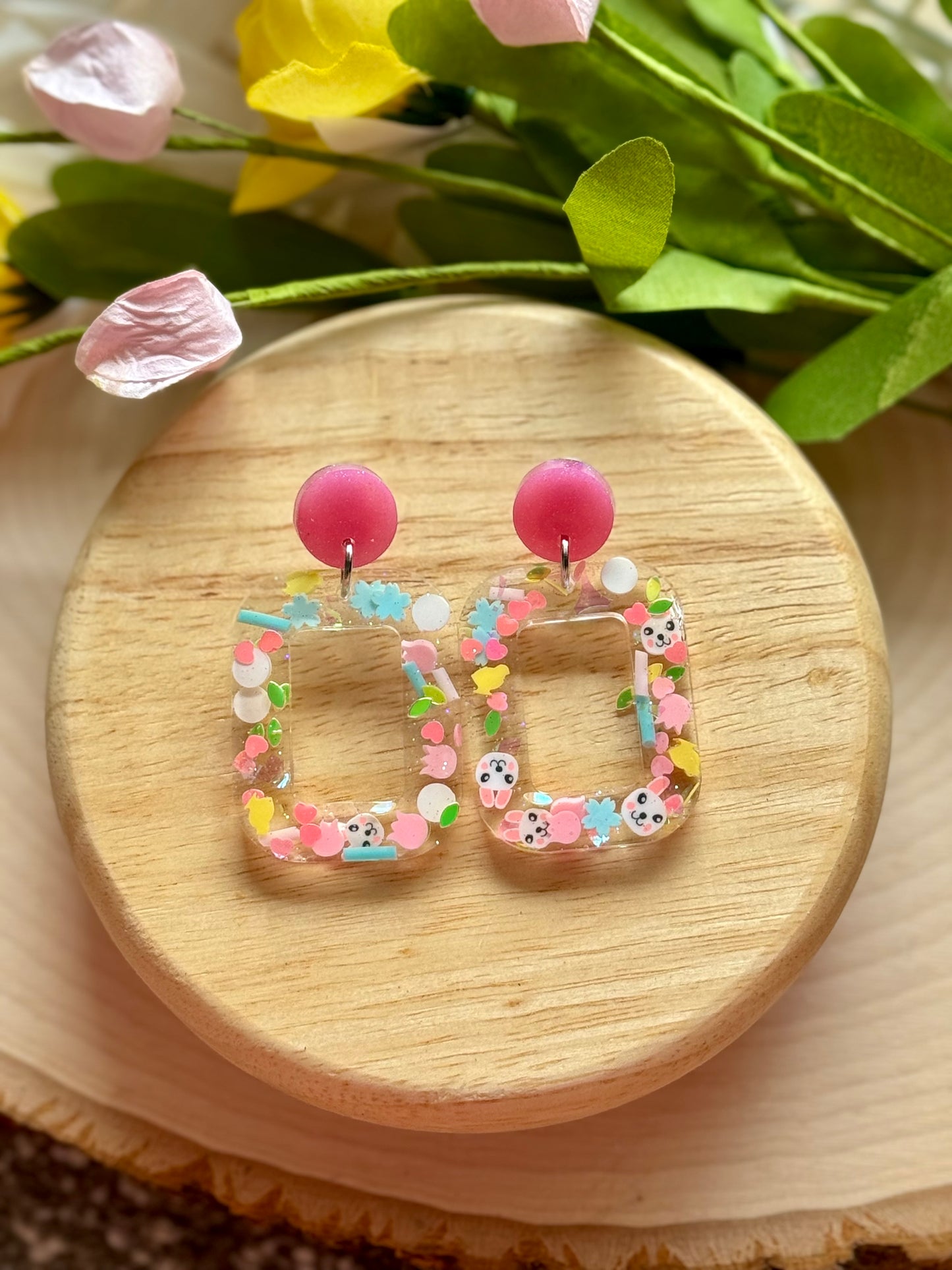 Bunny Resin Mix Earrings