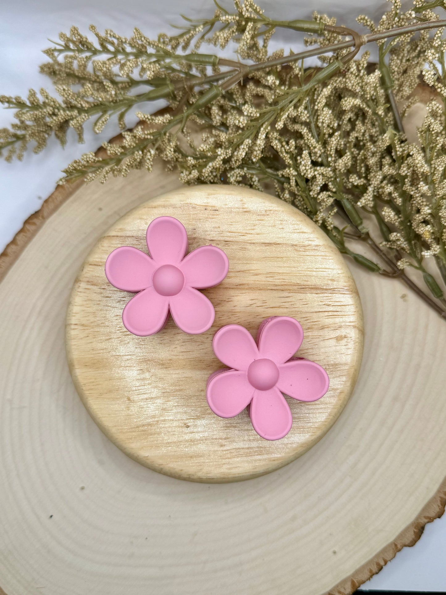 Mini Light Pink Flower Claw Clip