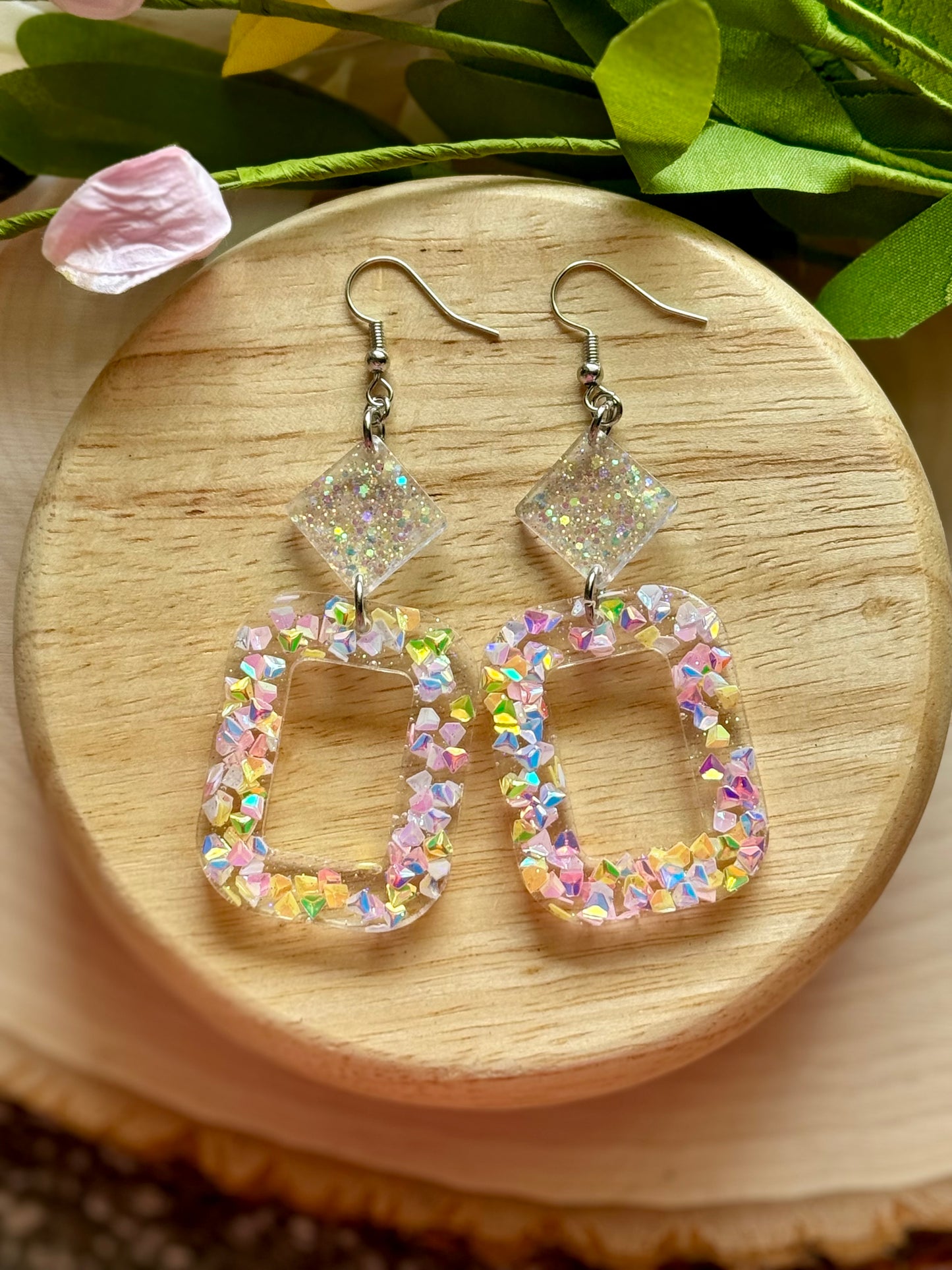 Easter Diamond Resin Earrings