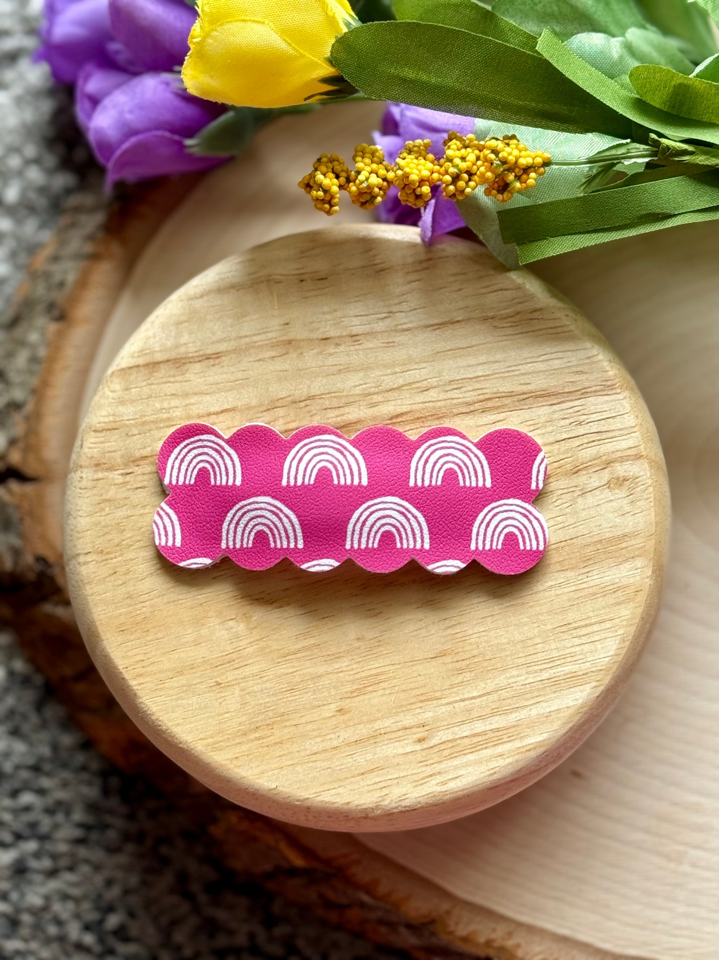 Single Pink Rainbow Clip