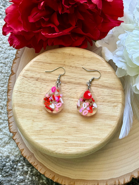 Valentine Mix Mini Teardrop Resin Earring