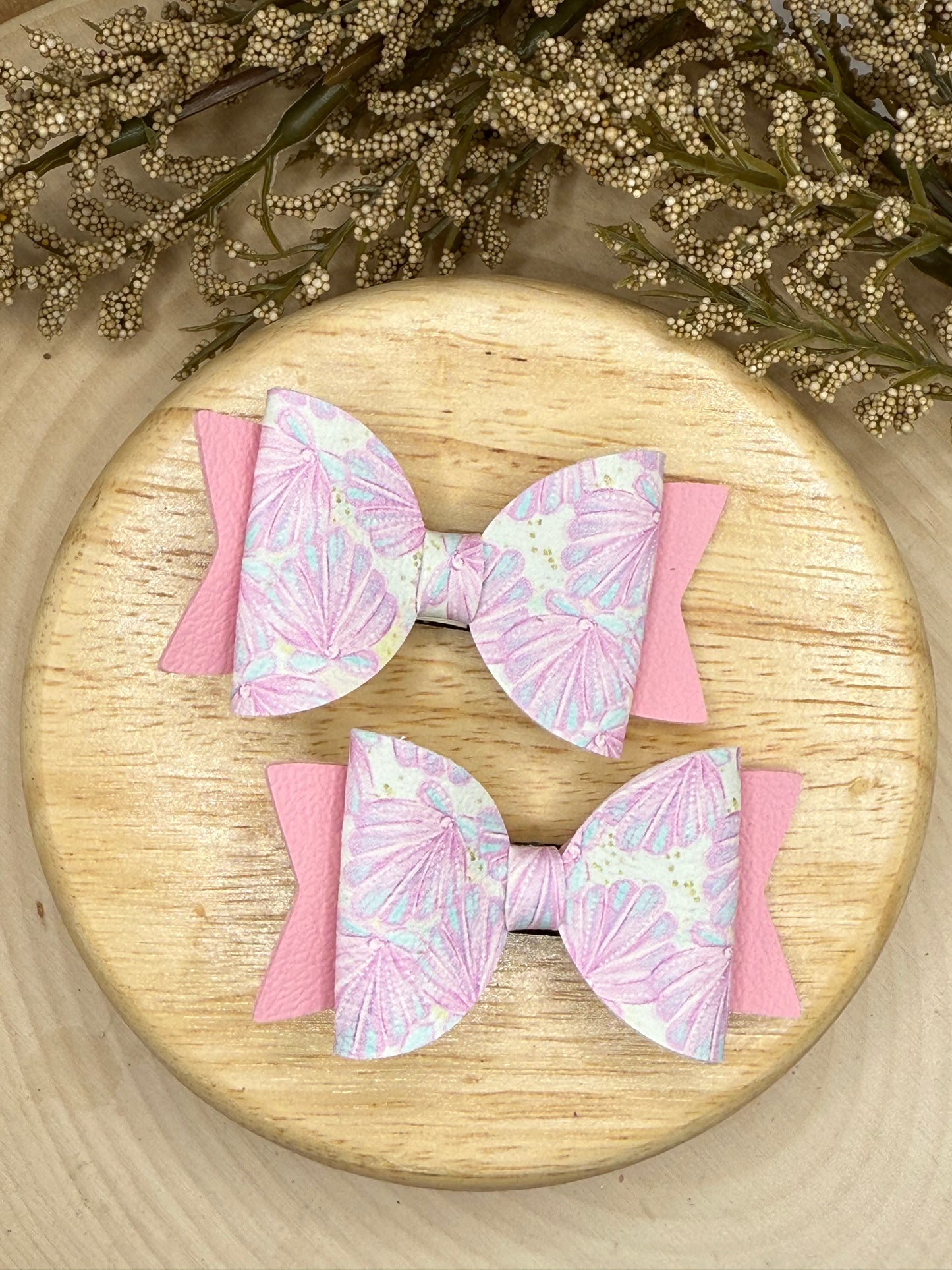 Small Leather Pastel Shell Piggies