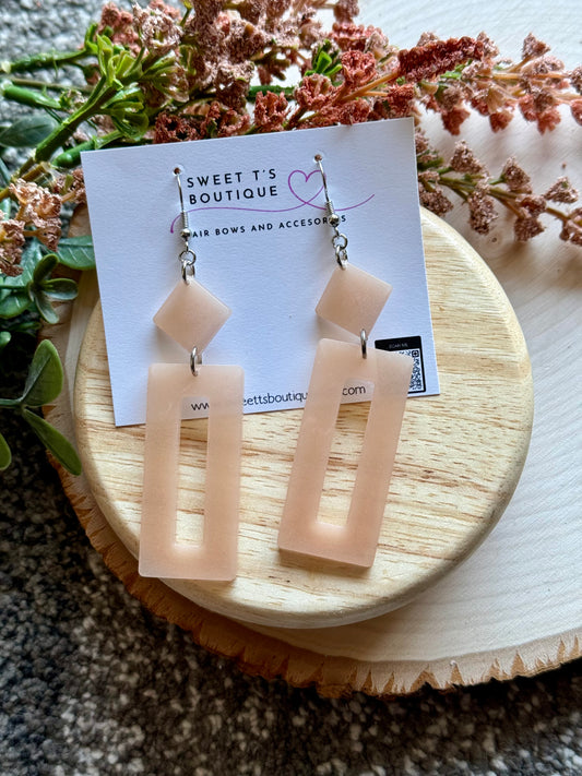 Oopsie Tan Resin Earrings