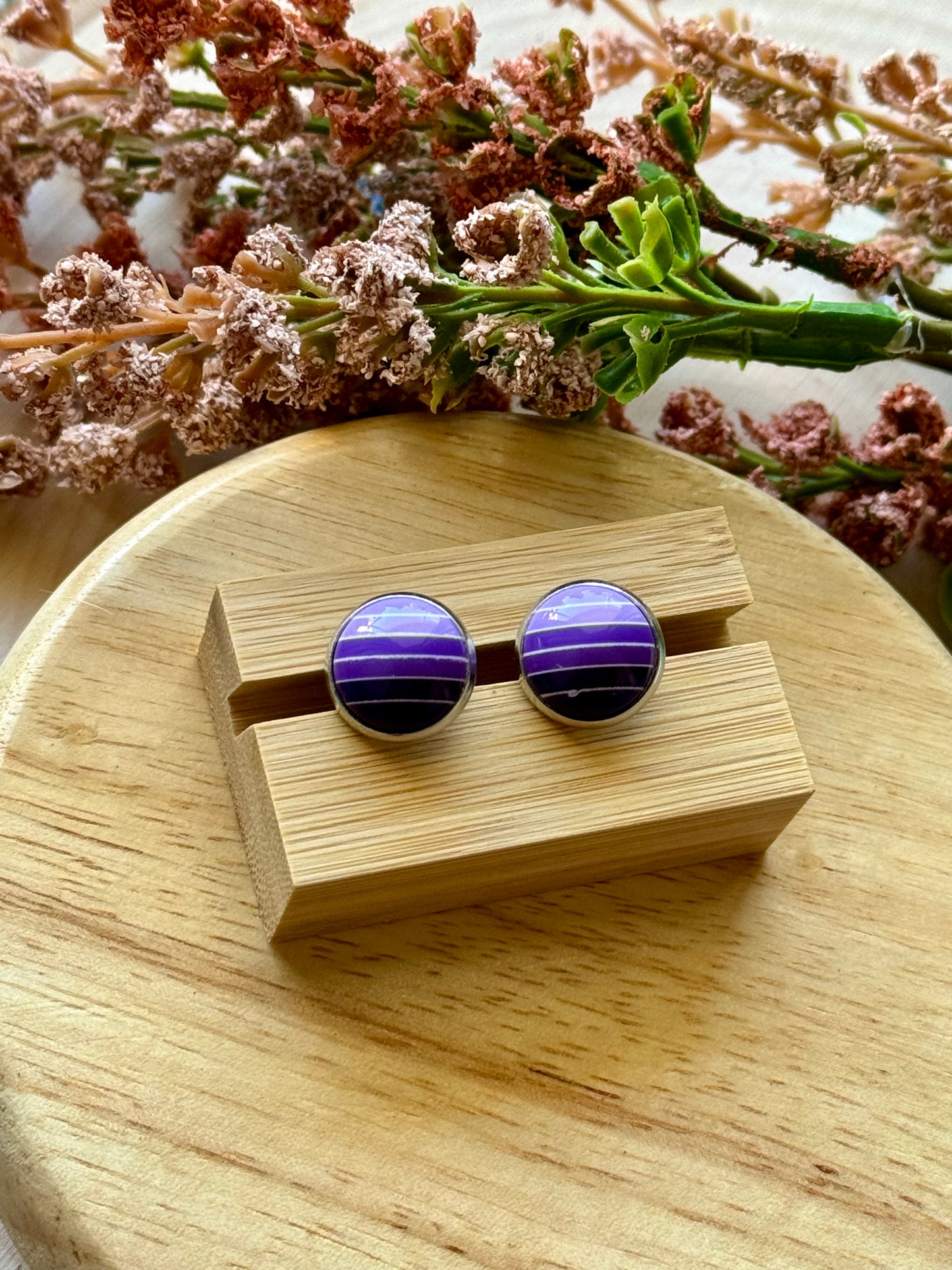 Purple Shades Stud Earrings