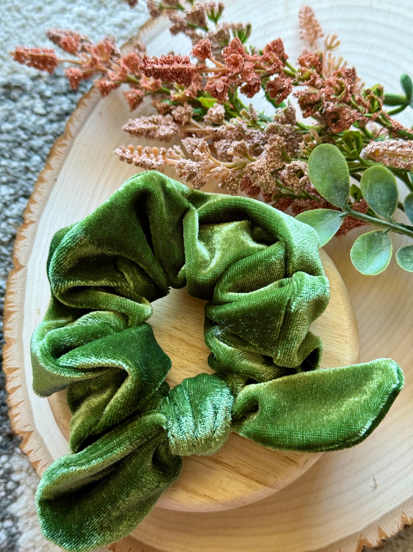 Moss Velvet Scrunchie