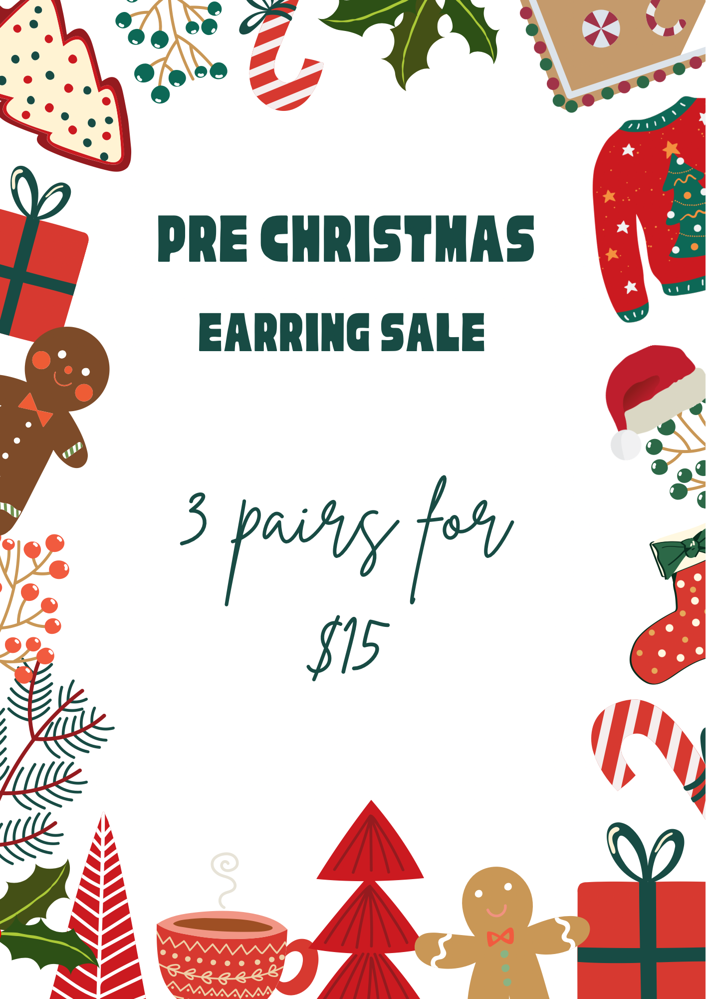 Christmas Earring Pre Sale